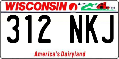 WI license plate 312NKJ