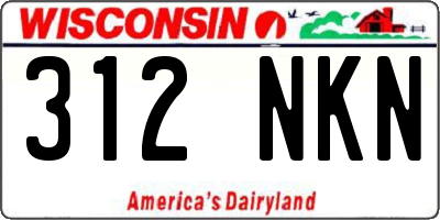 WI license plate 312NKN