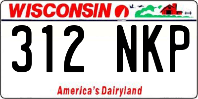 WI license plate 312NKP