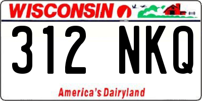 WI license plate 312NKQ