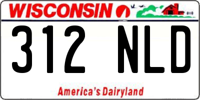 WI license plate 312NLD