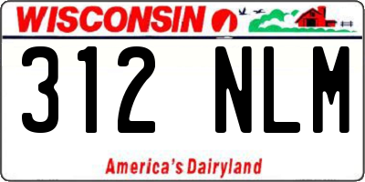WI license plate 312NLM