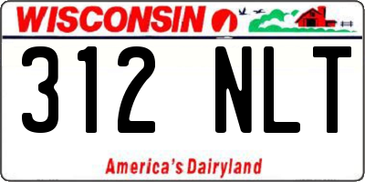 WI license plate 312NLT