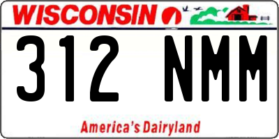 WI license plate 312NMM