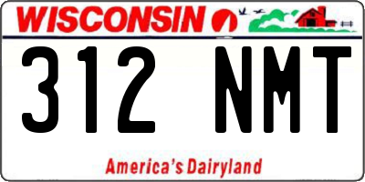 WI license plate 312NMT