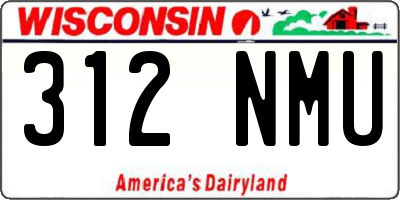 WI license plate 312NMU