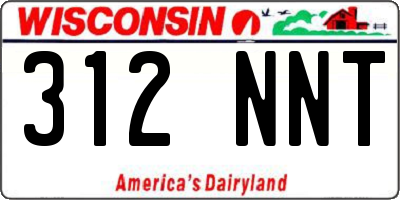 WI license plate 312NNT