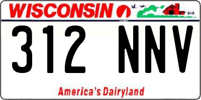 WI license plate 312NNV