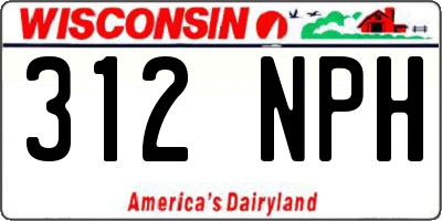 WI license plate 312NPH