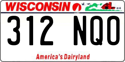 WI license plate 312NQO