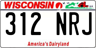 WI license plate 312NRJ