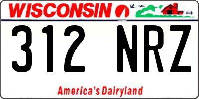 WI license plate 312NRZ