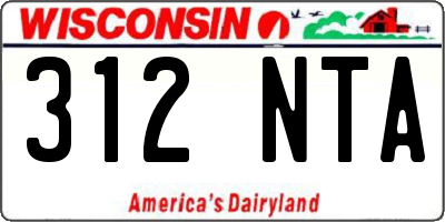 WI license plate 312NTA