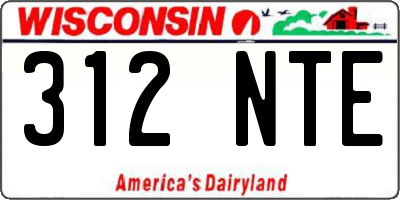 WI license plate 312NTE