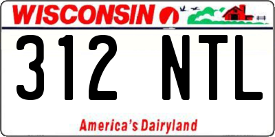 WI license plate 312NTL