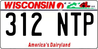 WI license plate 312NTP