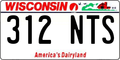 WI license plate 312NTS