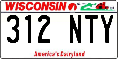 WI license plate 312NTY