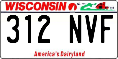 WI license plate 312NVF