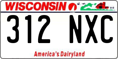 WI license plate 312NXC
