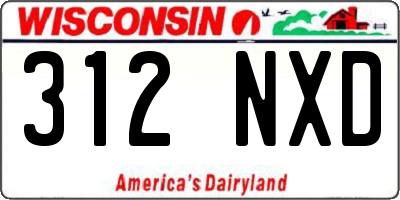 WI license plate 312NXD