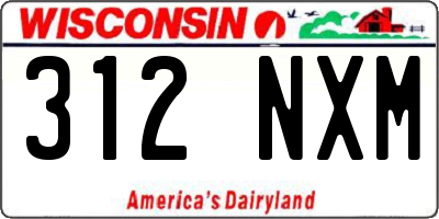 WI license plate 312NXM
