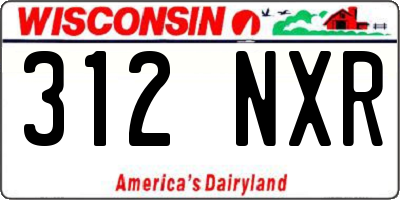 WI license plate 312NXR