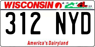 WI license plate 312NYD