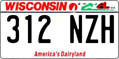 WI license plate 312NZH
