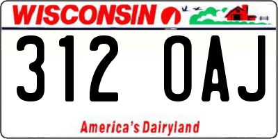 WI license plate 312OAJ