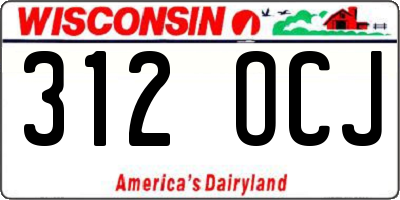 WI license plate 312OCJ