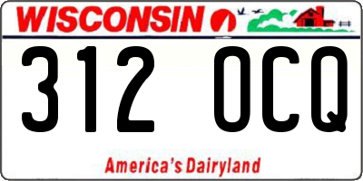 WI license plate 312OCQ
