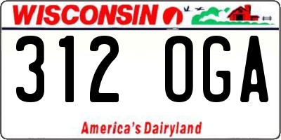 WI license plate 312OGA