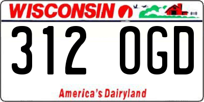 WI license plate 312OGD