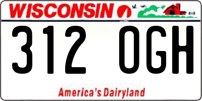 WI license plate 312OGH
