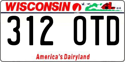 WI license plate 312OTD