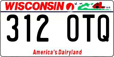 WI license plate 312OTQ