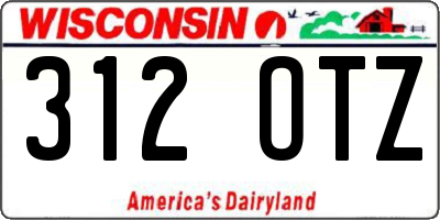 WI license plate 312OTZ