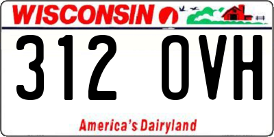 WI license plate 312OVH