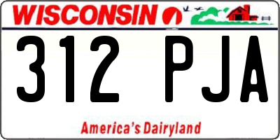 WI license plate 312PJA