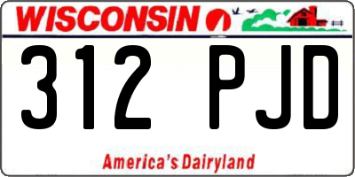 WI license plate 312PJD