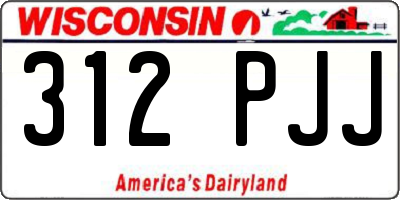WI license plate 312PJJ