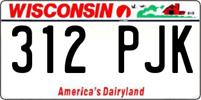 WI license plate 312PJK