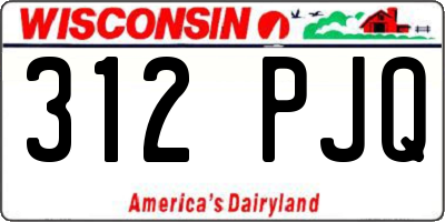 WI license plate 312PJQ