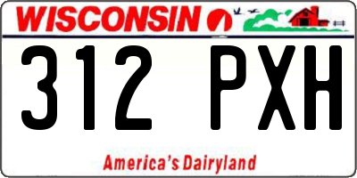WI license plate 312PXH