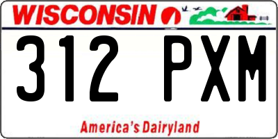 WI license plate 312PXM