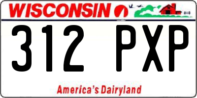 WI license plate 312PXP