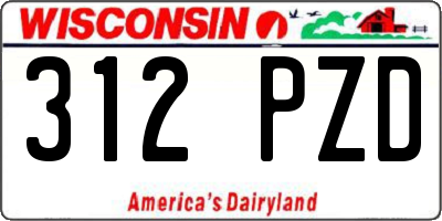 WI license plate 312PZD