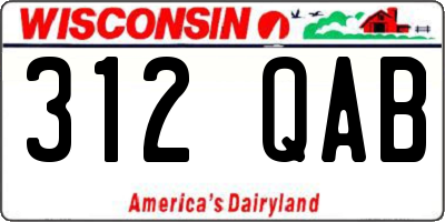 WI license plate 312QAB