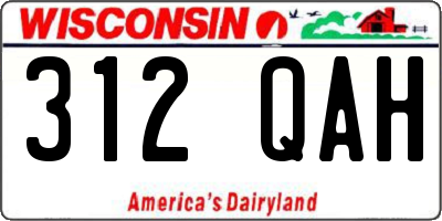 WI license plate 312QAH